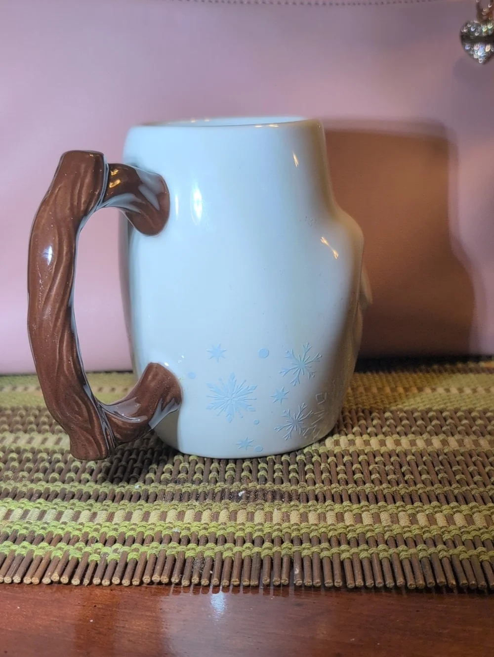 Disney Olaf Ceramic Mug with Orange Carrot Nose